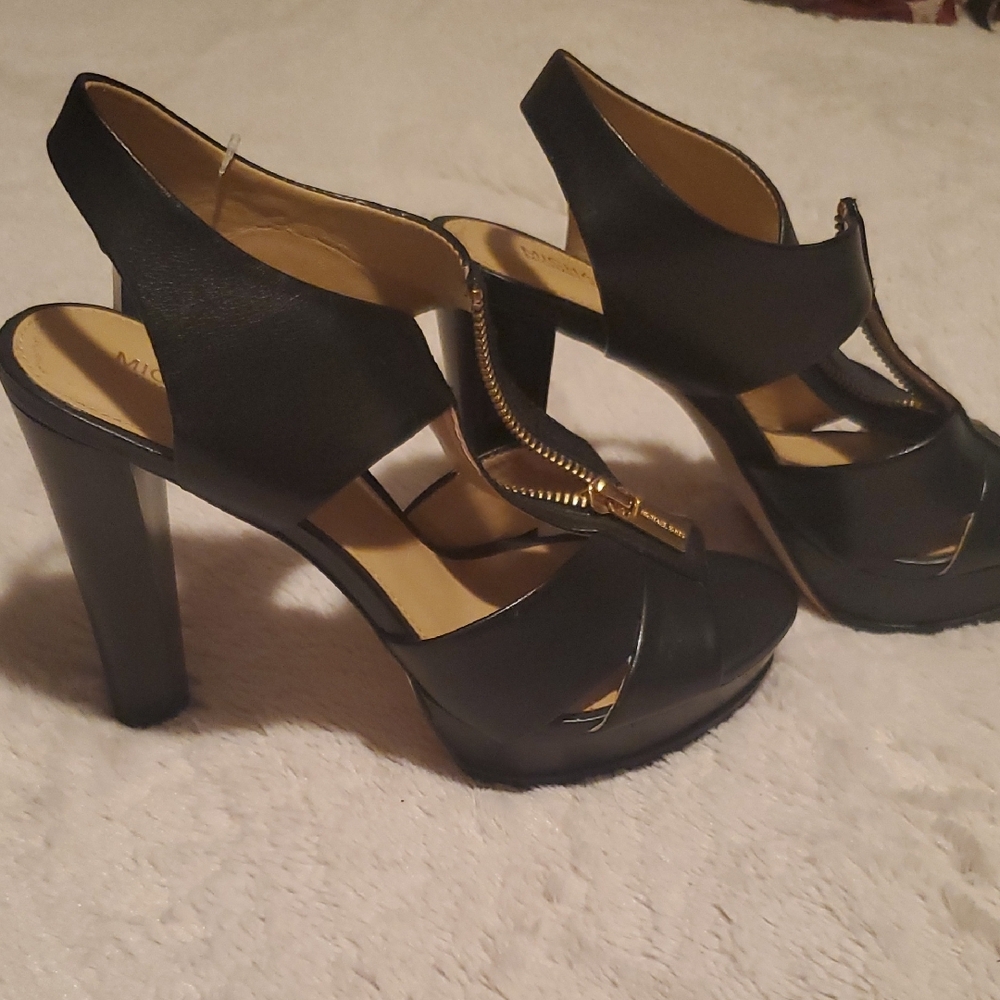 Elegant Black High Heel Sandals